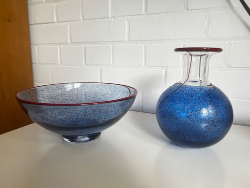 Kosta boda vase und schüssel - und,