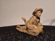 alte Krippenfigur Hirte liegend Tiroler Weihnachtskrippe 15 cm Natur Krippe