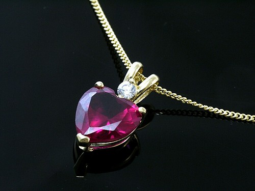 585 gold herz anhänger mit - ,