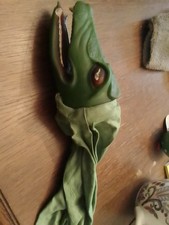 Handpuppe Krokodil Gummikopf Handbemalt Alt Kasperletheater 