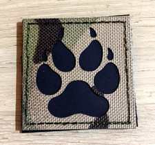 K9 Official VELCRO® Dog Handler IRR Paw Patch MWD Multicam 5x5cm Combat Military
