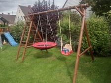 Holzschaukel Plus Turm mit Rutsche an Selbstabholer 250 VB