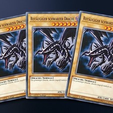 Rotäugiger Schwarzer Drache Set Neu! Yugioh Deutsch 1. Auflage mit SDJ Artwork
