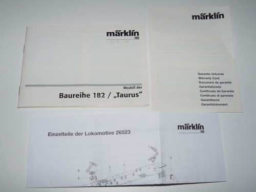 Märklin anleitung für - h0, ++