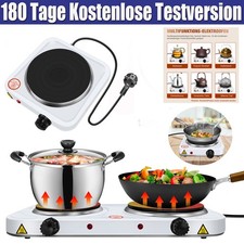 Elektroherd Kochplatte, doppelt, einzeln, tragbar, Tischkochfeld, 5 Power Levels