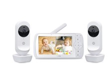 Motorola Nursery VM35-2 / Ease 35-2 Babyphone mit 2 Kameras 5,0 Zoll Video Baby 