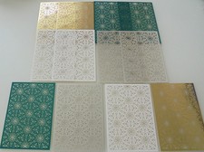 12 Laser Kartenaufleger Zierdeckchen* Ornamente* Spiegelkarton~14,8 cm x 10,5 cm