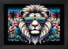Lustige Lwe Kleidung Framed