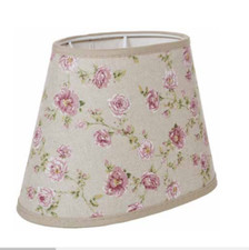 Lampenschirm rosa Rose Oval