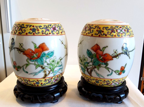Paar china teedose - teedose, mit