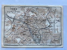 Vintage stadtplan york england - york,