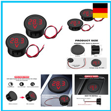 2PCS DC 5-100V DC Digital Voltmeter, LED Spannungsanzeige 12V, Digitalanzeige
