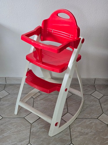 Kinderhochstuhl rot weiß - kinderhochstuhl,, rot-weiß