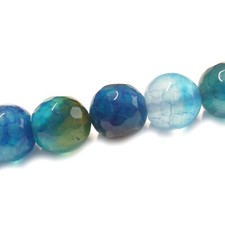 Feuer Achat Perlen rund 7-8 mm facettiert 47-48 Halbedelsteine nenad-design E116