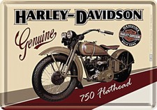 Blechpostkarte Harley-Davidson