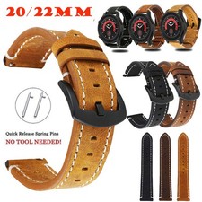 18 | 20 | 22 | 24 mm ECHTLEDER Uhrenarmband Ersatz Lederband Basic Quick Release