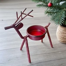 1/6 Pack Rentier Teelicht Kerzenhalter Metall Weihnachten Esstisch Dekor xmas