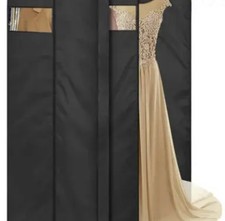 2er Set Kleidersack 60x180cm Anzugtasche Faltbare Kleiderschutzhülle in Schwarz