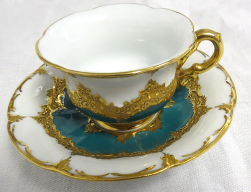 Meissen prunk mokka gedeck - meissen, gedeck,