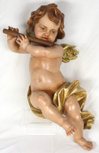 Putto engel putte 37cm flöte - putto,