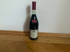Vintage Kellerfund: alte Flasche Creme de Cassis Leon Gonay Dijon Liqueur Likör