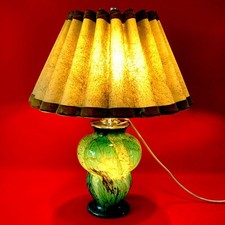 Wunderschöne grüne WMF LAMPE mit Glas-Fuß, 30er Jahre