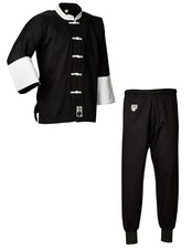 Kung Fu Anzug schwarz/weiß
