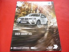 BMW X3 F25 xDrive 20i 28i 35i 18d 20d 30d 35d Prospekt Brochure Depliant 2016