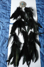 Boho - Hippie - Feder Haarschmuck - Indianerschmuck - 3 Stränge, Länge 50cm