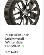 PREMIUM Skoda Superb III 3V 18 Zoll Winterräder Cassiopeia Felgen 8Jx18 235 45