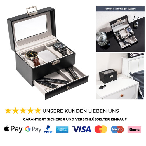 Uhrenbox mit fächern - mit,