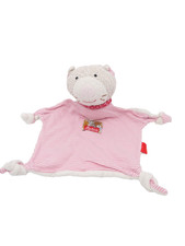 Sigikid Katze Schmusetuch Frottee Schnuffeltuch rosa gestreift Baby 20 cm breit