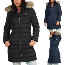Tommy Jeans Damen Winter Jacke Mantel Essential Hooded Daunenjacke Down Coat