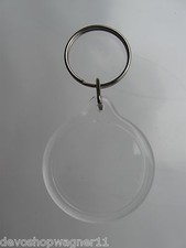 10 St. Schlüsselanhänger, rund für z.B.Liebl.-Foto Neu Acryl durchsichtig Neu