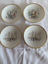 4 Teller Ø 10 cm Hutschenreuther Goldrand antik