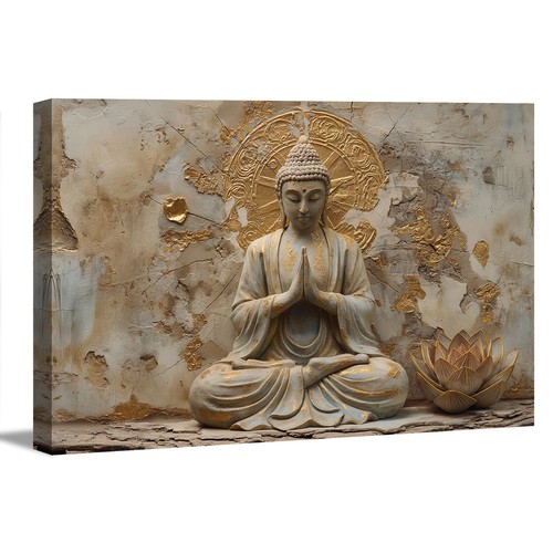 Bilder leinwand buddha gold - bilder,