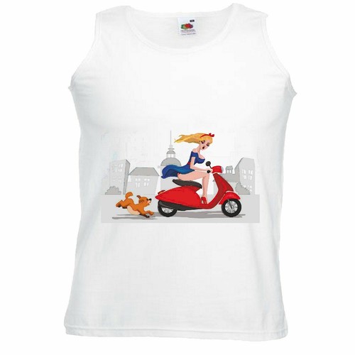 Tank top hund jagt - tank, motorroller
