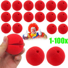 1-100stk rote Clowns Nasen Clownsnase Nase Clown Zirkus Schaumstoff Karneval~