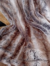 Bugatti Kunstfell Wohndecke Zobelimitat, beige-braun, neue