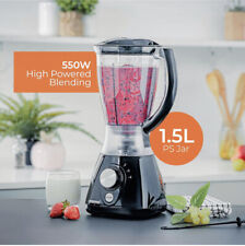 Geepas 2 in 1 550W Food Jug Mixer Ice Crusher, Mühle, Kaffee/Gewürzmühle Schwarz