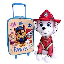 Paw Patrol Plüschtier 65cm + Kabinenkoffer 52cm Soft Trolley 3D Handgepäck
