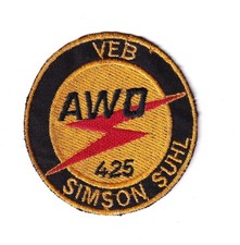 Aufnäher Patch VEB Simson Suhl AWO 425 DDR Motorrad