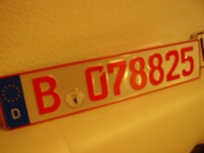 SAMMLERSTÜCK: 2 KFZ Rote Ü-Kennzeichen KFZ B-078xxx... Wie Neu! Sammler! 1a***