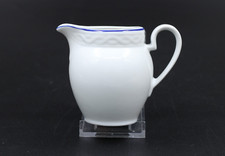 Seltmann Weiden Ascona blauer Rand Milchkännchen Kännchen Porzellan H 8,5  cm
