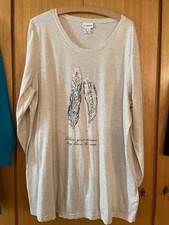 T Shirt Damen Langarm Rundhalsausschnitt Gr. 52 Mia Moda  85% Baumwolle,