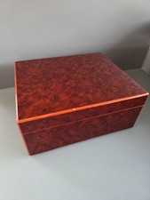 Humidor Zigarrenbox – Wurzelholz Optik – Hygrometer & Befeuchter – ca. 25–40 Cig