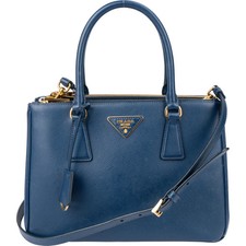 Prada Bleu Saffiano Leather