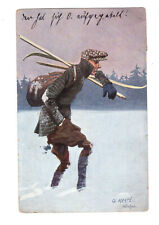 Künster Ak --SKI-- Schnee Winter Sportler O. Merte München