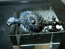  Brosche -Fasces –Gewand-Fibel – Schmuck-Schließe -Beil-Löwe-Schild- 1830-1890 