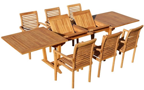Teak set gartengarnitur - set:,